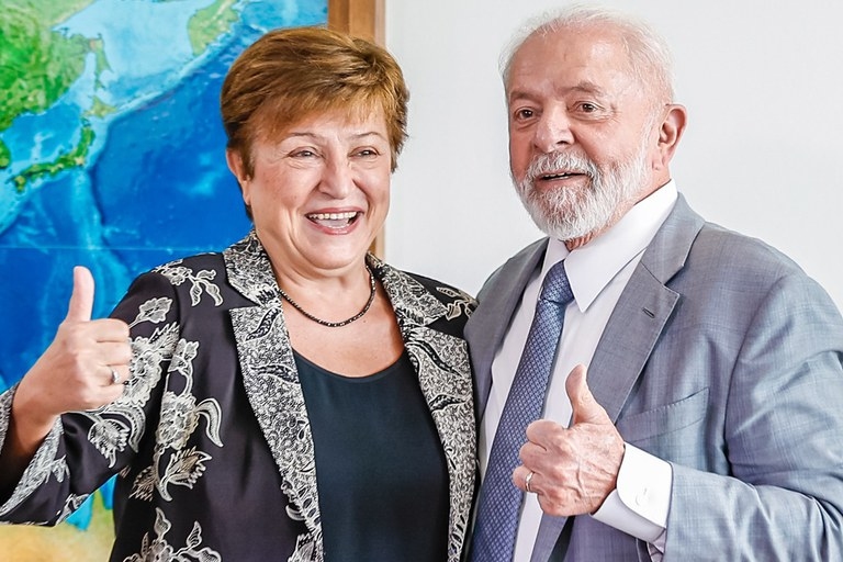 Lula conversa com diretora do FMI sobre reforma do sistema financeiro global